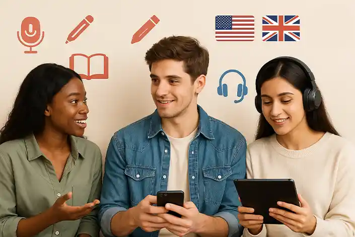 تطبيق تعليم المحادثة باللغة الانجليزية