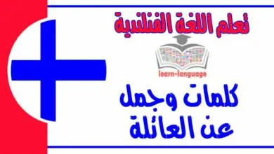 كلمات وجمل عن العائلة في اللغة الفنلندية 