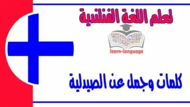 كلمات وجمل عن الصيدلية في اللغة الفنلندية 