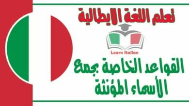 القواعد الخاصة بجمع  الأسماء المؤنثة في اللغة الايطالية