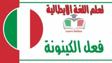 فعل الكينونة في اللغة الايطالية 