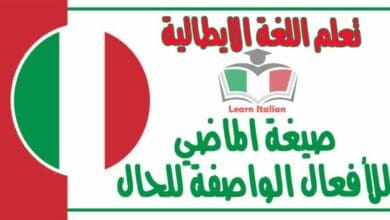 صيغة الماضي للأفعال الواصفة للحال في اللغة الايطالية 