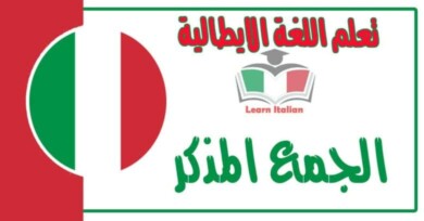 الجمع المذكر في اللغة الايطالية