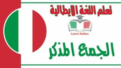 الجمع المذكر في اللغة الايطالية