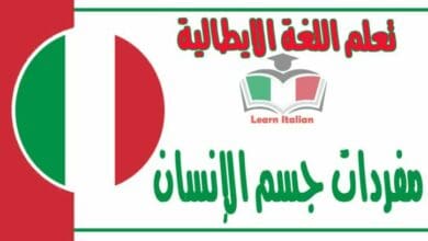 مفردات جسم الإنسان في اللغة الايطالية