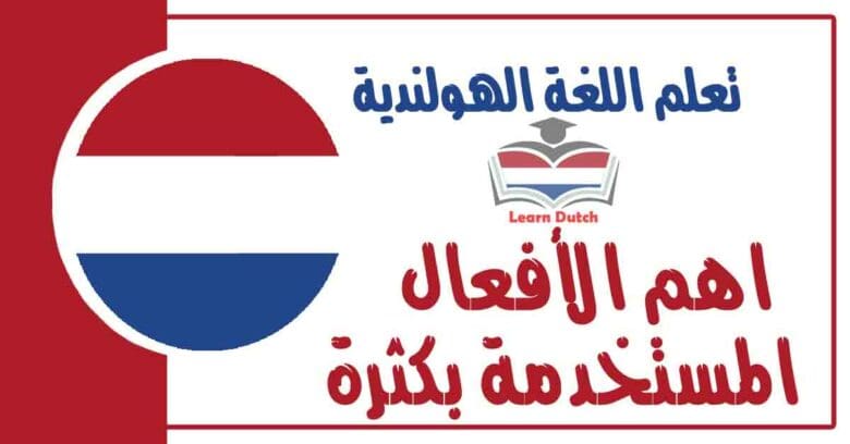 اهم الأفعال المستخدمة بكثرة في اللغة الهولندية مع الأمثلة لها