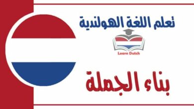 بناء الجملة في اللغة الهولندية