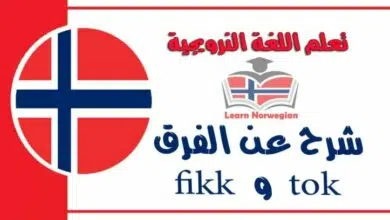 شرح عن الفرق tok و fikk في اللغة النرويجية 