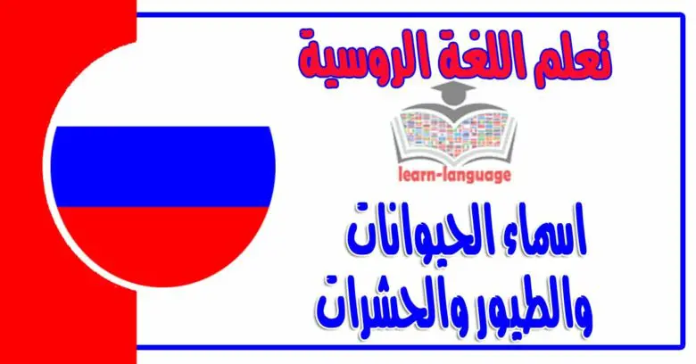 اسماء الحيوانات والطيور والحشرات فى اللغة الروسية