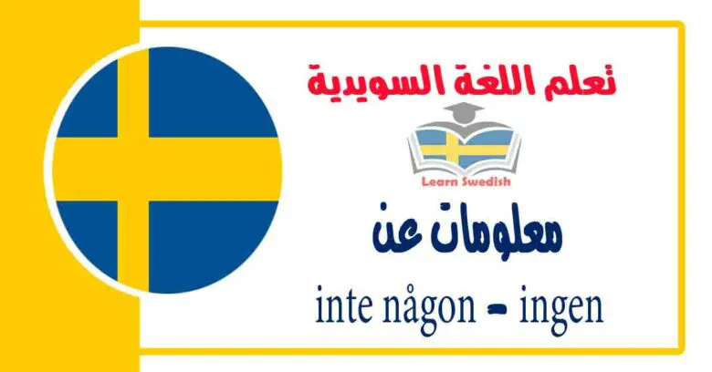 معلومات عن inte någon - ingen في اللغة السويدية