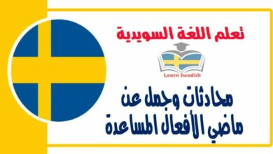 محادثات وجمل عن ماضي الأفعال المساعدة في اللغة السويدية 