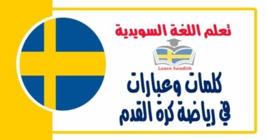 كلمات وعبارات في رياضة كرة القدم في اللغة السويدية 