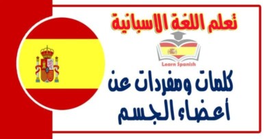 كلمات ومفردات عن أعـضـاء الـجـسـم و الـقـرابـة في اللغة الاسبانية مع نطقها بالعربي